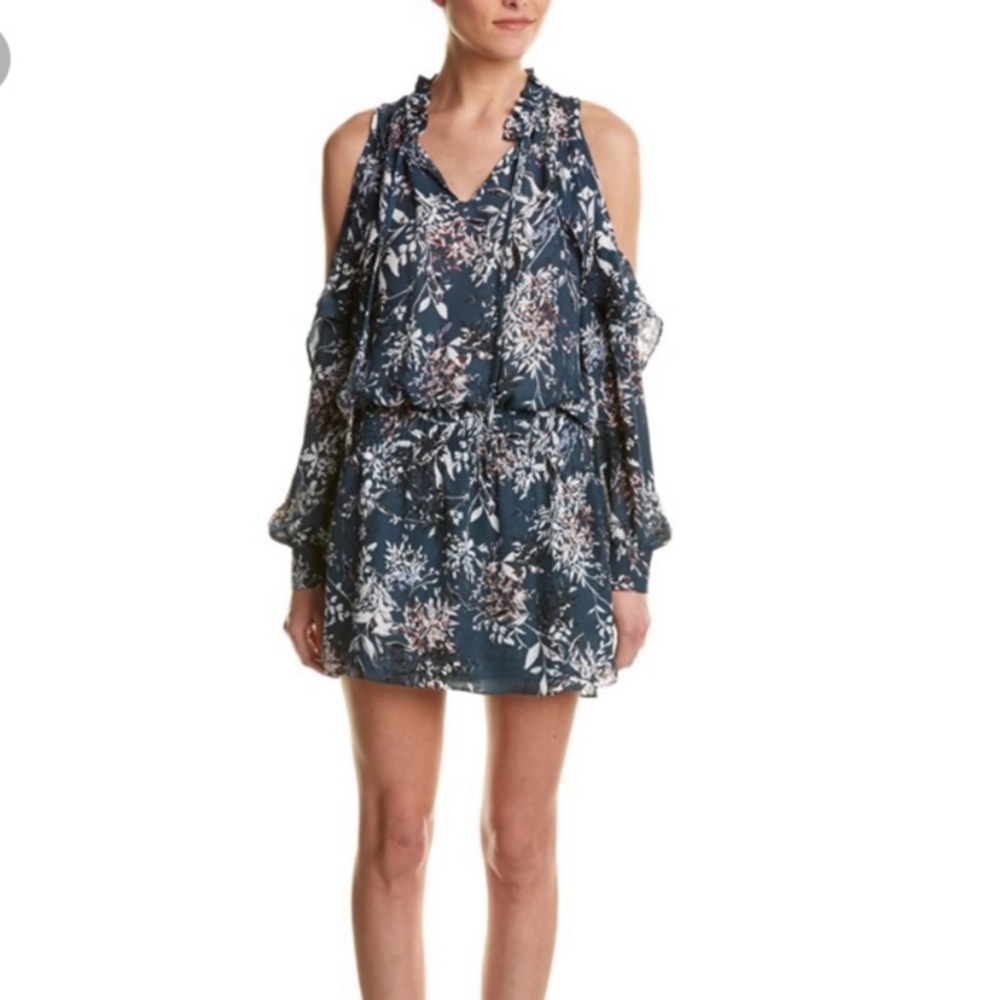 parker cold shoulder floral dress